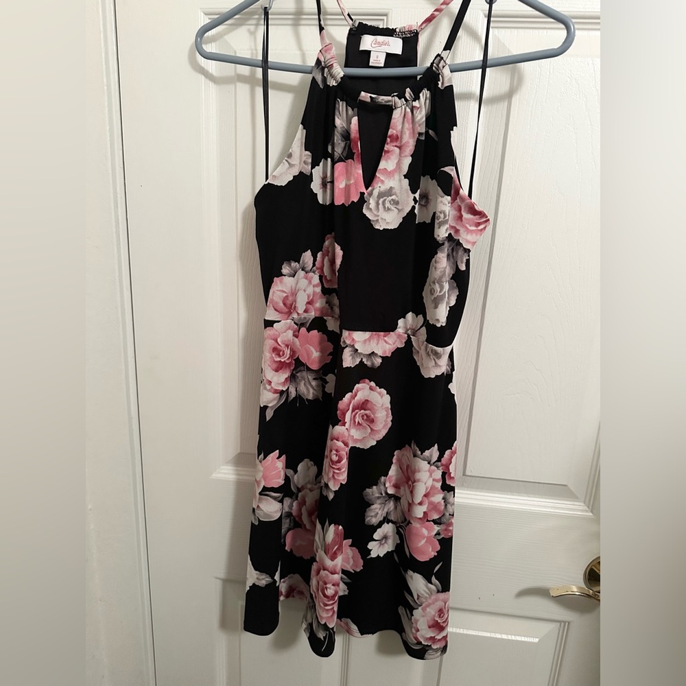 Women’s open shoulder flared dress